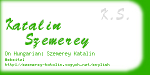 katalin szemerey business card